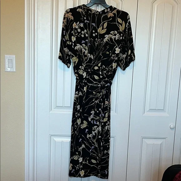 H&M Floral Midi Dress with Pink Accents XXL - Picture 6 of 7
